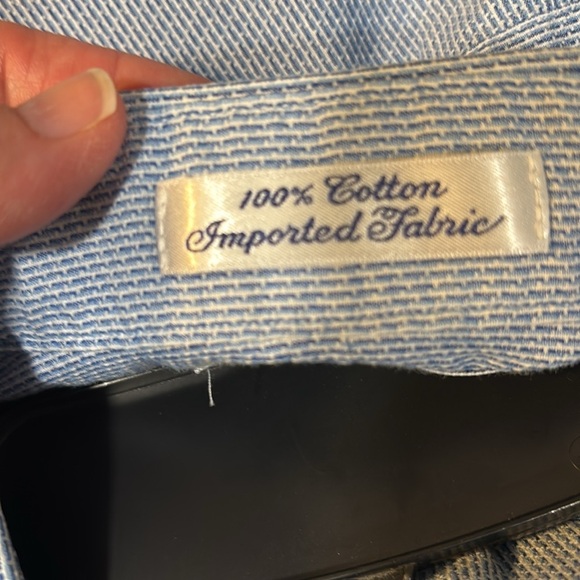 Burberrys blue Vintage one pocket button down size 16 - Picture 6 of 8